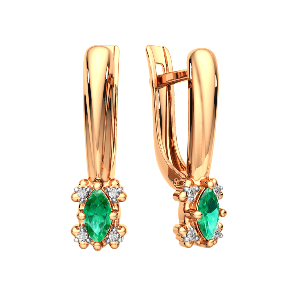 Серьги 3D2038.14K.R Серьги 3D2038.14K.R