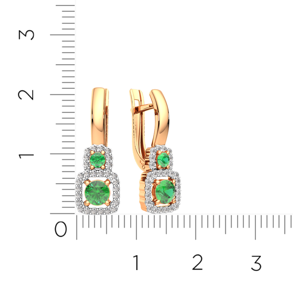 Серьги 3D20228.14K.R.ZZ