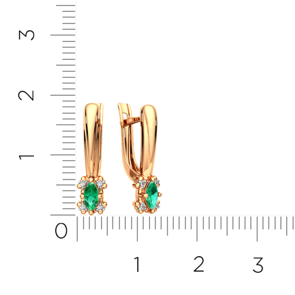 Серьги 3D2038.14K.R Серьги 3D2038.14K.R